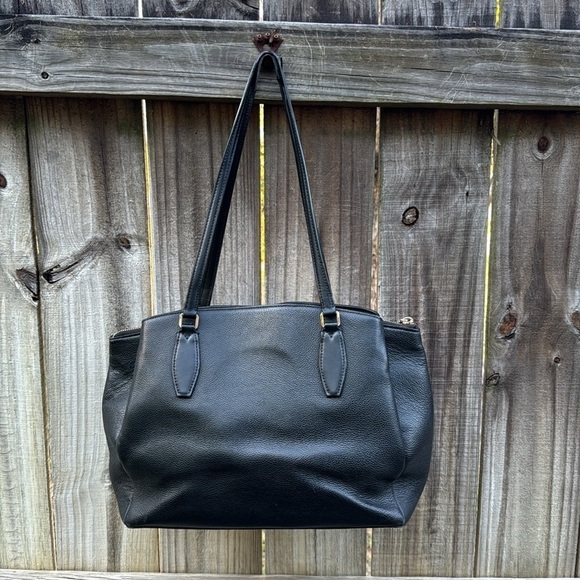 Kate Spade Monet Leather Triple Compartment Tote Shoulder Bag Purse Handbag - Picture 4 of 8